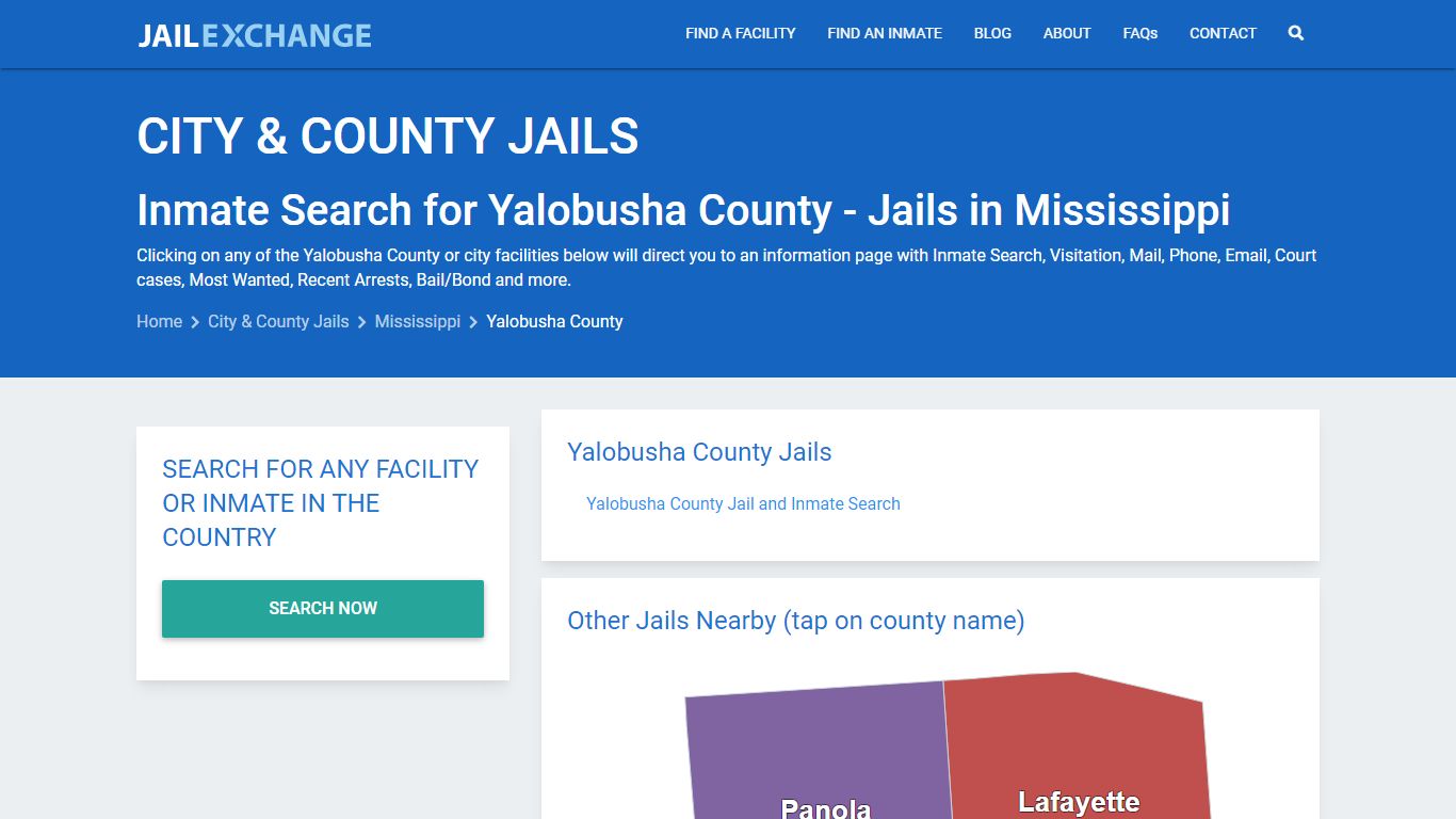 Inmate Search for Yalobusha County | Jails in Mississippi - Jail Exchange